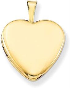 img 3 attached to PORI JEWELERS 14K Solid Gold Heart Locket Pendant - Elegant Keepsake for Photos, Messages, and Sentiments - Yellow, White, and Rose Gold Options