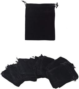 img 4 attached to 🎁 Mandala Crafts 2x3 Inches Velvet Drawstring Bags - Pack of 100 Velvet Gift Bags with Drawstrings for Packaging - Ideal for Velvet Jewelry Packaging and Velvet Gift Presentation