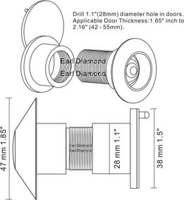 img 3 attached to Earl Diamond Peephole Security Rotating