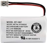 🔋 uniden bbty0651101 bt-1007 replacement battery: genuine nimh 600mah dc 2.4v cordless telephone battery logo