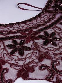 img 1 attached to Stunning 1920s Shawl Wrap: Vijiv Women's Art Deco Sequin Beaded Evening Cape Bolero Flapper Cover Up