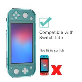 img 1 attached to ⚪️ Turquoise Crystal Clear Case for Nintendo Switch Lite: Featuring Tempered Glass Screen Protector