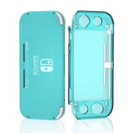 ⚪️ turquoise crystal clear case for nintendo switch lite: featuring tempered glass screen protector logo