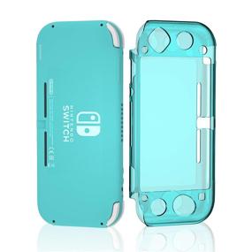 img 4 attached to ⚪️ Turquoise Crystal Clear Case for Nintendo Switch Lite: Featuring Tempered Glass Screen Protector