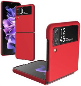 img 3 attached to 📱 Redluckstar Fashion PC Case for Samsung Galaxy Z Flip 3 - Thin Slim Shockproof Durable Protective Case for Men and Women (Galaxy Z Flip 3 5G, Red)