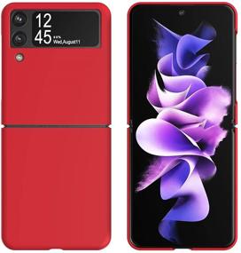 img 4 attached to 📱 Redluckstar Fashion PC Case for Samsung Galaxy Z Flip 3 - Thin Slim Shockproof Durable Protective Case for Men and Women (Galaxy Z Flip 3 5G, Red)