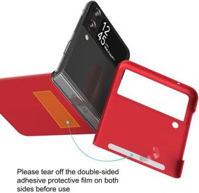 img 1 attached to 📱 Redluckstar Fashion PC Case for Samsung Galaxy Z Flip 3 - Thin Slim Shockproof Durable Protective Case for Men and Women (Galaxy Z Flip 3 5G, Red)