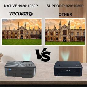 img 3 attached to 📽️ TECDIGBO Native 1080P WiFi Projector: 9000L Brightness, Bluetooth, Keystone Correction, 4K Support - Ideal for Outdoor Movies, Smartphone/Laptop/PC/DVD/TV/PS4