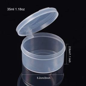 img 3 attached to BENECREAT 12 Pack Round Clear Plastic Bead Storage Containers Box Case with Flip-Up Lids for Items, Pills, Herbs, Tiny Bead, Jewelry Findings, and Other Small Items - 2x1 Inches
