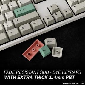 img 3 attached to 🔑 HK Gaming 139-Key Dye Sublimation PBT Keycap Set for Mechanical Keyboard - Cherry Profile - ANSI US Layout - Compatible with Cherry MX, Gateron, Kailh, Outemu - 9009