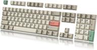 🔑 hk gaming 139-key dye sublimation pbt keycap set for mechanical keyboard - cherry profile - ansi us layout - compatible with cherry mx, gateron, kailh, outemu - 9009 logo