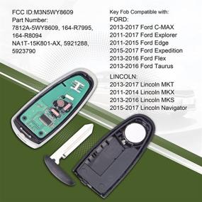 img 2 attached to 🔑 Высококачественная замена брелока KRSCT для Ford Edge, Explorer, Taurus | P/N: M3N5WY8609