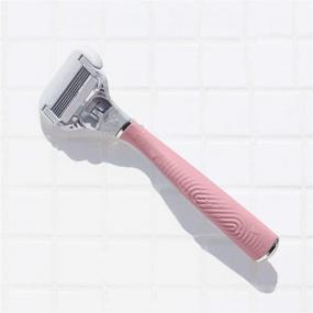 img 1 attached to 🦩 Flamingo Womens 5-blade Razor - Ultimate Smoothness with Replacement Blade Cartridge - Desert Rose