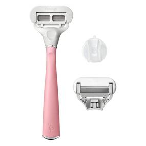 img 3 attached to 🦩 Flamingo Womens 5-blade Razor - Ultimate Smoothness with Replacement Blade Cartridge - Desert Rose