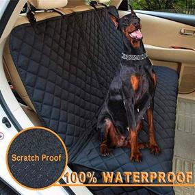 img 3 attached to SavicDog Waterproof Car Seat Covers - Non-Slip, Durable & Scratch-Resistant with Side Flaps | Armrest Compatible for Back Seat | Fits Most Cars, Trucks, and SUVs