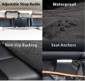 img 2 attached to SavicDog Waterproof Car Seat Covers - Non-Slip, Durable & Scratch-Resistant with Side Flaps | Armrest Compatible for Back Seat | Fits Most Cars, Trucks, and SUVs