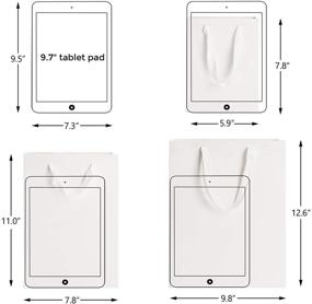 img 3 attached to 🛍️ 20pcs White Kraft Paper Shopping Bags Bulk, EUSOAR 9.8&#34; x 5.1&#34; x 12.6&#34; with Handles, Merchandise Bag, Party Favors Bags, Handle Bags, Wedding Bags, Paper Lunch Bags