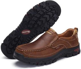 img 1 attached to 👞 VENSHINE Men's Leather Loafers & Slip-Ons: Lightweight, Breathable Walking Shoes