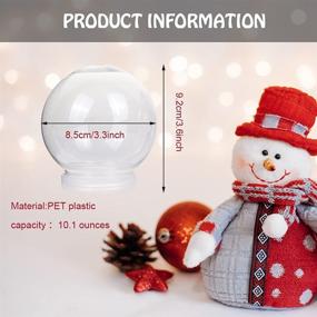 img 3 attached to 🎄 Aweyka 6-Piece DIY Snow Globe Water Globe Set - 3.6 Inch Clear PET Plastic with Screw Off Cap for Christmas Crafts & Decorations