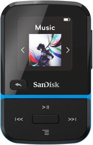 img 4 attached to 🔵 SanDisk Clip Sport Go 16GB MP3 Player, Blue - LED Screen, FM Radio, and SD Card Expansion - SDMX30-016G-G46B