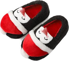 img 4 attached to 🦄 Cozy and Adorable LongBay Boys Girls Animal House Shoes with Non-Skid Sole