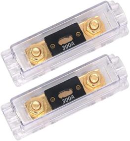 img 4 attached to 🔥 TopstrongGear Solid Brass ANL Fuse Holder with 300Amp Fuses (2 Pack) - 0/2/4 Gauge, 300 Amp