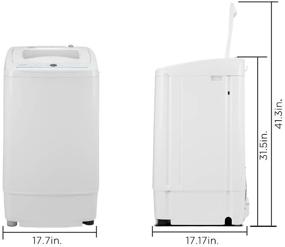 img 3 attached to 🧺 COMFEE' Portable Washing Machine, 0.9 cu.ft Compact Washer with LED Display, 5 Wash Cycles, 2 Built-in Rollers, Space Saving Full-Automatic Washer, Ideal for RV, Dorm, Apartment - Ivory White