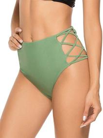 img 4 attached to CROSS1946 Women's Waisted Strappy Tankini Swimsuit - Stylish Clothing for Ladies