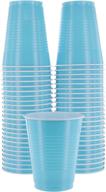 🥳 amcrate light blue 18-ounce disposable plastic party cups - perfect for weddings, parties, birthdays, dinners, lunches - pack of 50 logo