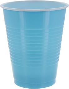 img 1 attached to 🥳 Amcrate Light Blue 18-Ounce Disposable Plastic Party Cups - Perfect for Weddings, Parties, Birthdays, Dinners, Lunches - Pack of 50