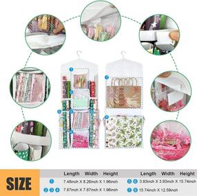 img 2 attached to 🎁 Efficient Gift Wrap Organizer: SumDirect White 16x40 Inch Double Sided Hanging Storage Solution for Wrapping Paper and Gift Bags