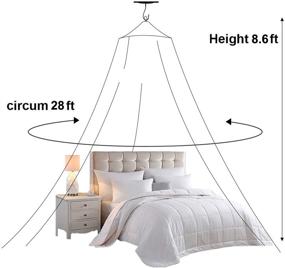 img 1 attached to 👑 Jolitac Bed Canopy Lace Mosquito Net for Girls Beds, Princess Play Tent Mesh Canopies Large Lace Dome Curtain Drapes Home & Travel (Pink)