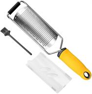 🧀 siasky citrus zester & cheese grater: razor-sharp blade, soft handle, shredding power for cheese, lemon, ginger, and garlic with cover & cleaning brush logo