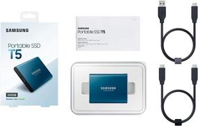 img 2 attached to 💙 Sleek Samsung T5 500GB USB 3.1 Portable SSD: Ultra-Fast, Compact, and Stylish (Blue)