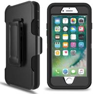 ltifree defender case for iphone 7 plus, iphone 8 plus 📱 - belt clip, kickstand, holster, heavy duty, built-in screen protector - black logo