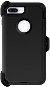 img 1 attached to LTifree Defender Case for iPhone 7 Plus, iPhone 8 Plus 📱 - Belt Clip, Kickstand, Holster, Heavy Duty, Built-in Screen Protector - Black