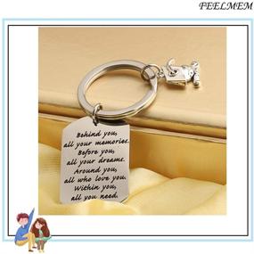 img 2 attached to 🎓 Graduation Keychain FEELMEM - Inspirational Gifts for Graduates 2020, 2021 - All Your Memories Behind, All Your Dreams Before