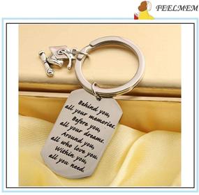 img 1 attached to 🎓 Graduation Keychain FEELMEM - Inspirational Gifts for Graduates 2020, 2021 - All Your Memories Behind, All Your Dreams Before