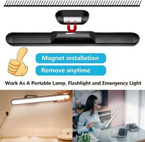 img 1 attached to 🔦 Dimmable Touch Light Bar Night Light for Kids Bunk Bed Lamp - Magnetic Wall Reading Lights, Wireless Wardrobe Under Cabinet Lighting - Battery Operated & Rechargeable LED Light Bar in 4500k