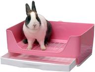 🐰 baffect rabbit pet litter box tray: large size with removable drawer, perfect for bunny, guinea pig, and other small animals logo