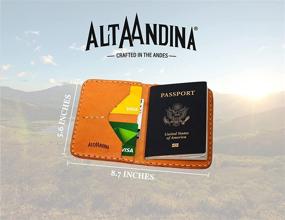 img 2 attached to Альта Андина кожаный паспорт, путешественные аксессуары из овощной кожи, чехлы для паспорта.
