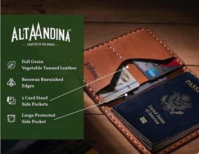 img 3 attached to Альта Андина кожаный паспорт, путешественные аксессуары из овощной кожи, чехлы для паспорта.