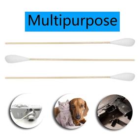 img 1 attached to 🔍 Versatile 6 Inch Long Cotton Swabs (Large Size) - 400pcs for Pets, Gun Cleaning or Makeup