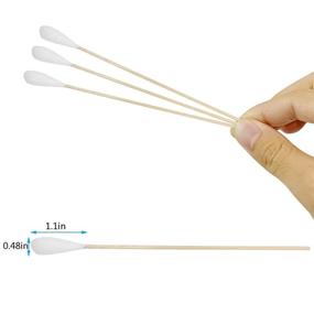 img 3 attached to 🔍 Versatile 6 Inch Long Cotton Swabs (Large Size) - 400pcs for Pets, Gun Cleaning or Makeup