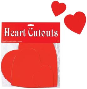 img 1 attached to Beistle Red Printed Heart Cutouts, Pack of 27 - Assorted Sizes