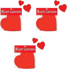 img 2 attached to Beistle Red Printed Heart Cutouts, Pack of 27 - Assorted Sizes