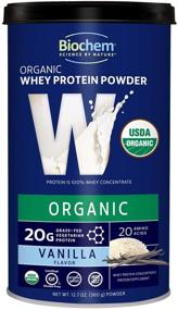 img 4 attached to USDA Organic Biochem 100% Whey Protein Powder - Vanilla Flavor - 12.7oz - High Digestibility - Pre- & Post-Workout - 20g Protein Serving - Ideal for Smoothies - Refreshing Taste