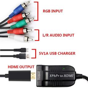 img 2 attached to 🔌 Преобразователь HDSUNWSTD мужской компонент в HDMI, 5RCA компонент RGB YPbPr в HDMI - Улучшенная совместимость 1080P