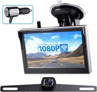 🚗 zeroxclub hd 1080p wireless backup camera kit with 5'' monitor, digital license plate front/rear view reversing observation system for car pickup trucks suvs vans, clear night vision & 152° wide view - b5 logo