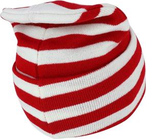 img 1 attached to Armycrew White Stripe Long Beanie